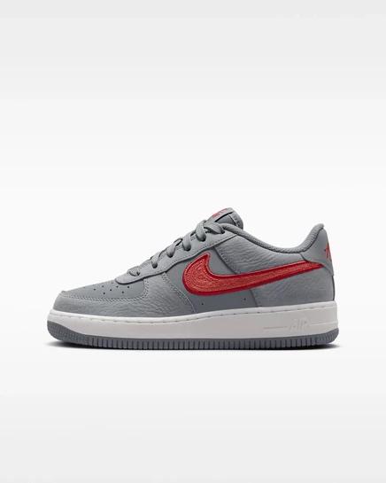 Детские кроссовки Nike Force 1, серые/бордовые