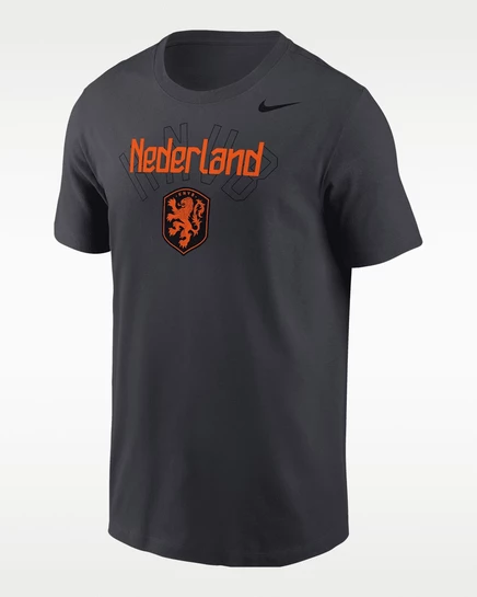 Мужская футбольная футболка Nike Netherlands, антрацитовая