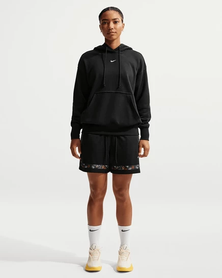 Женские шорты Nike Crossover Dri‑FIT, черно‑белые