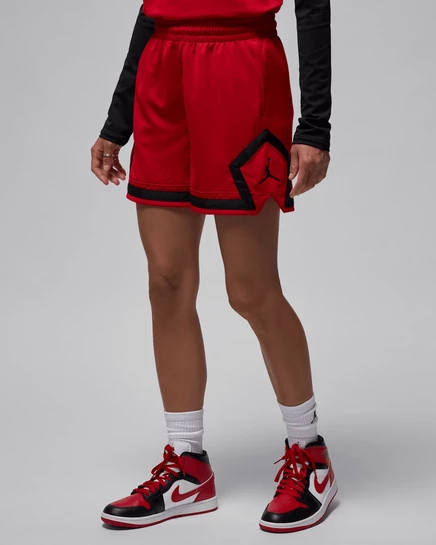 Женские шорты Jordan Sport 4″ Diamond, красно-черные