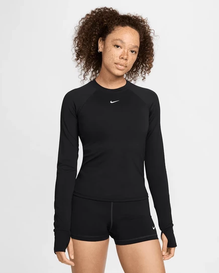 Женский лонгслив Nike Pro Dri-FIT, черно-белый