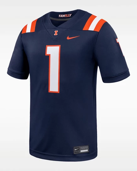 Мужская майка Nike Illinois College Football, темно-синяя