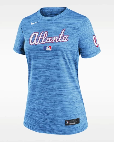 Женская футболка Nike Atlanta Braves City Connect, пастельно-голубая