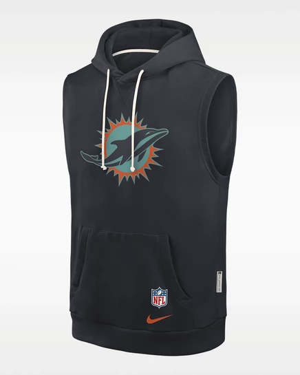Мужская безрукавная худи Nike Miami Dolphins, темно-синяя
