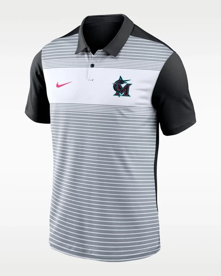 Мужская футболка-поло Nike Miami Marlins City Connect Dri-FIT, белая
