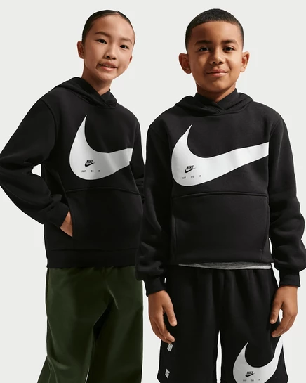 Детская худи Nike Sportswear Club, черно-белая