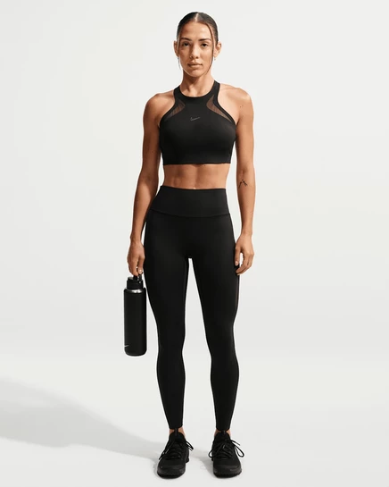 Женские легинсы Nike Universa 7/8 с сеткой, черные