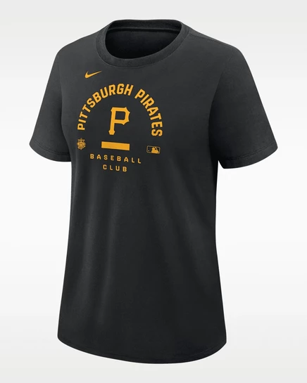 Женская футболка Nike Pittsburgh Pirates Dri-FIT, черная