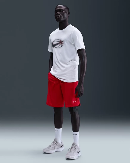 Мужские шорты Nike DNA 11″ Dri-FIT, красные/белые