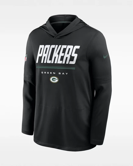 Мужское худи Nike Sideline Packers, черное