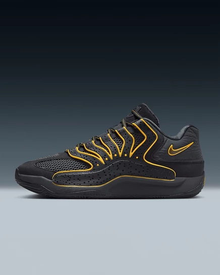 Унисекс баскетбольные кроссовки Nike KD18, черно-золотые