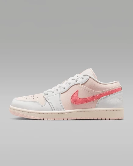 Женские кроссовки Air Jordan 1 Low SE, белые/светло-розовые