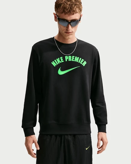 Мужской свитшот Nike Premier Dri-FIT, чёрный/зелёный