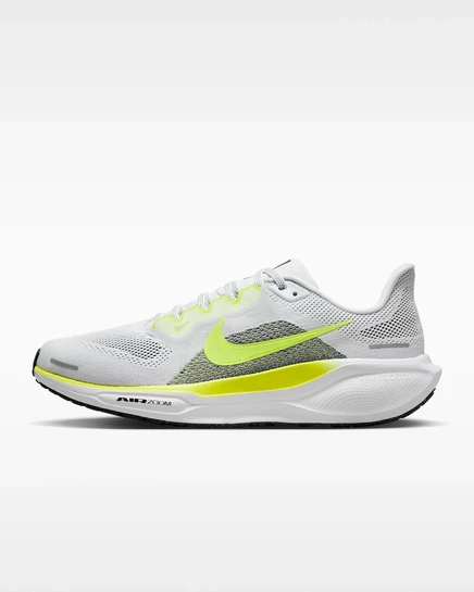 Мужские беговые кроссовки Nike Pegasus 41 белые/черные/volt
