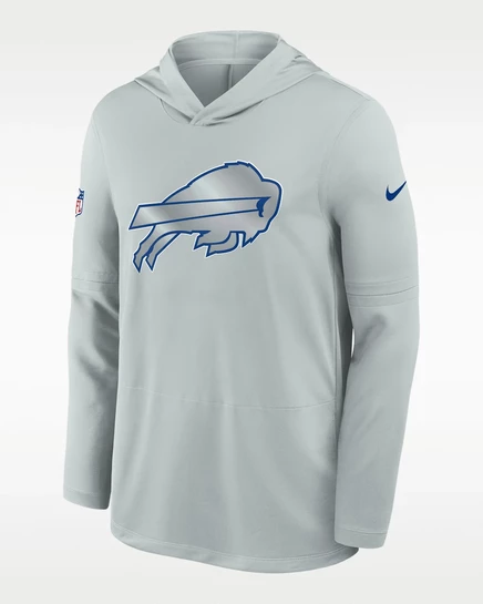 Мужская худи Nike Buffalo Bills Rivalries Dri-FIT, серебристая