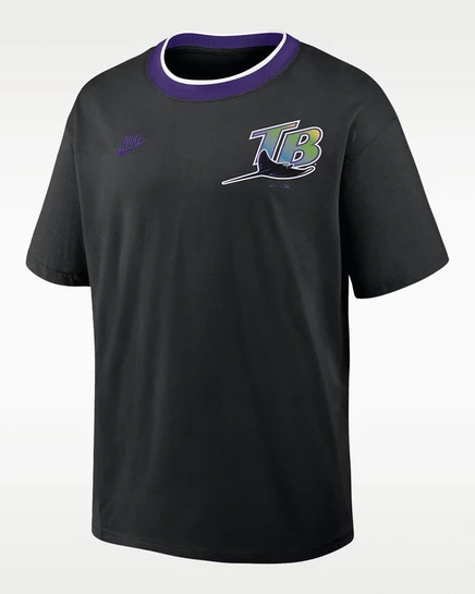 Мужская футболка Nike Rays Ringer, черная/фиолетовая