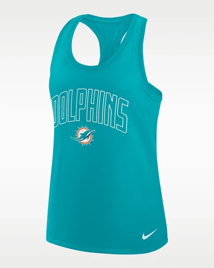 Женская майка Nike Miami Dolphins Primetime Dri-FIT, бирюзовая