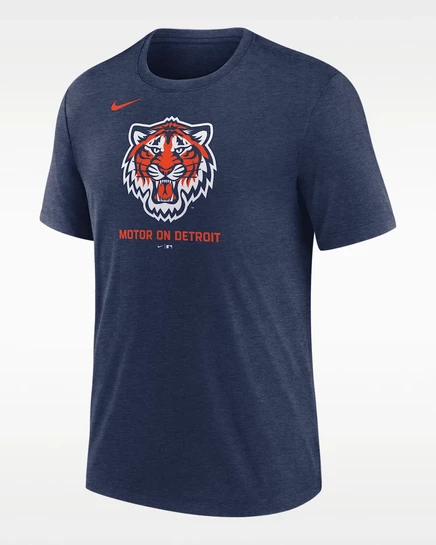 Мужская футболка Nike Tigers с логотипом, темно-синяя
