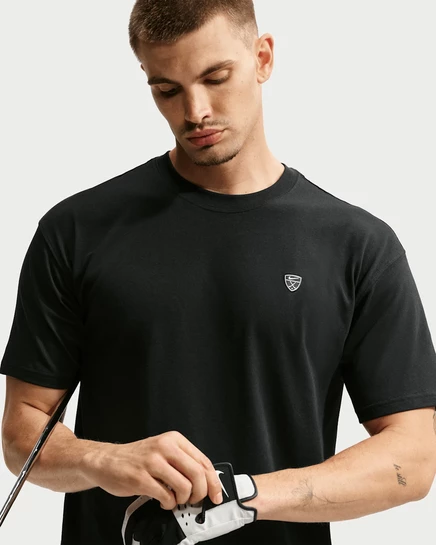 Мужская футболка Nike Dri-FIT для гольфа, черная