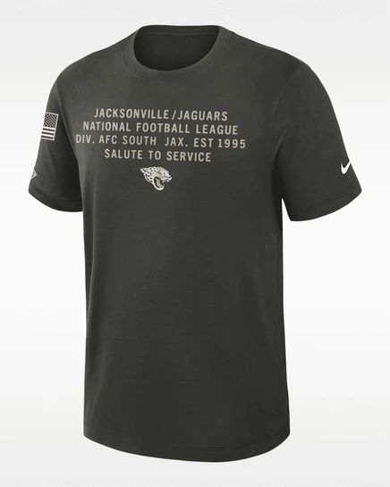 Мужская футболка Nike Jacksonville Jaguars Salute to Service Dri-FIT, темно-зеленая