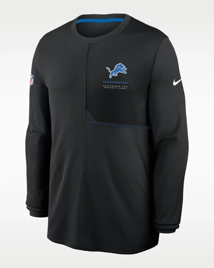 Мужской лонгслив Nike Detroit Lions Dri-FIT, чёрный