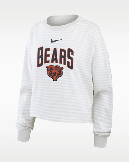 Женский лонгслив Nike Bears Primetime, бело-серый
