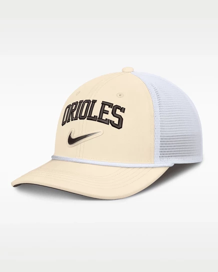 Мужская кепка Nike Rise Baltimore Orioles, натурально-белая