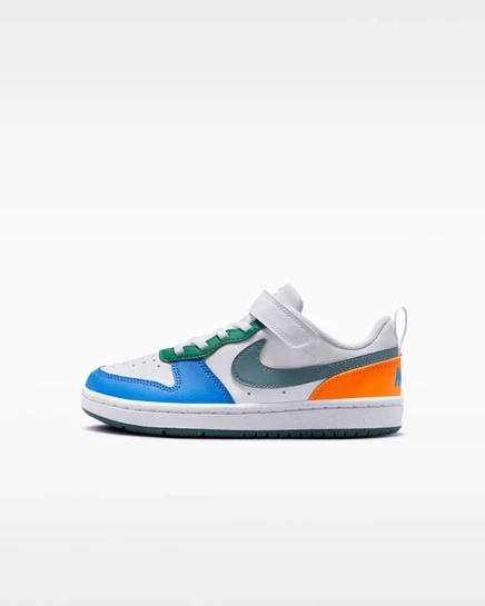 Детские кеды Nike Court Borough Low Recraft, бело-зеленые