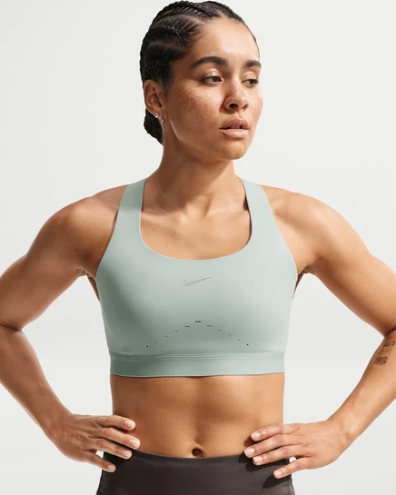 Женский спортивный бюстгальтер Nike Swift, высокая поддержка, дымчатый