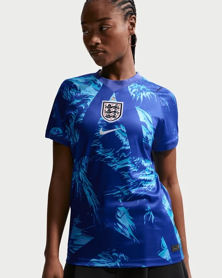 Женская футболка Nike England 2026, тёмно-синяя/чёрная/белая