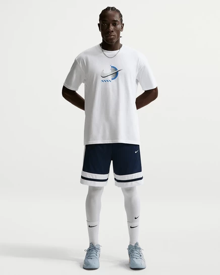 Мужские баскетбольные шорты Nike Dri-FIT 8″, тёмно-синие/белые
