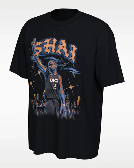 Унисекс футболка Nike Shai Gilgeous-Alexander City Edition, черная