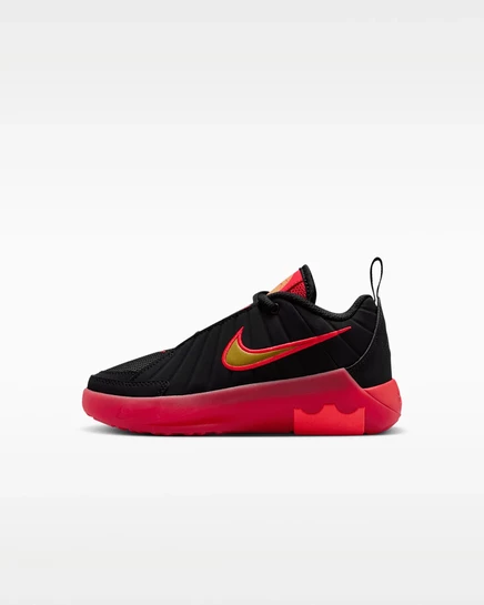 Детские кроссовки Nike LeBron Witness 9, черно-красно-золотые