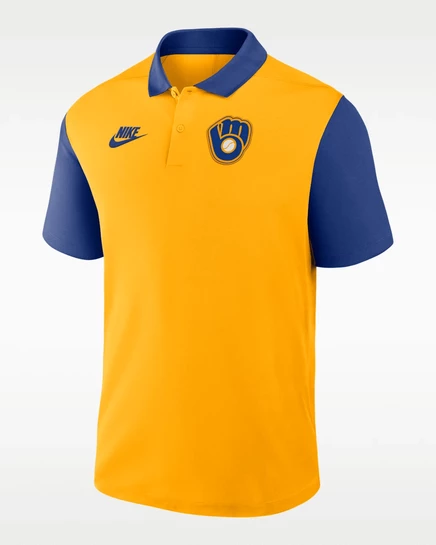 Мужская рубашка-поло Nike Cooperstown Victory Dri-FIT Milwaukee Brewers, синяя