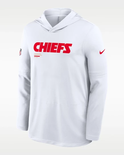 Мужская толстовка Nike Kansas City Chiefs Pure Fury Dri-FIT, белая