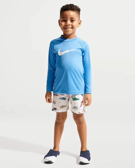 Детский купальный комплект Nike (топ+шорты), слоновая кость
