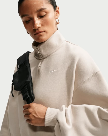 Женский топ Nike Studio Fleece, кремовый/бежевый