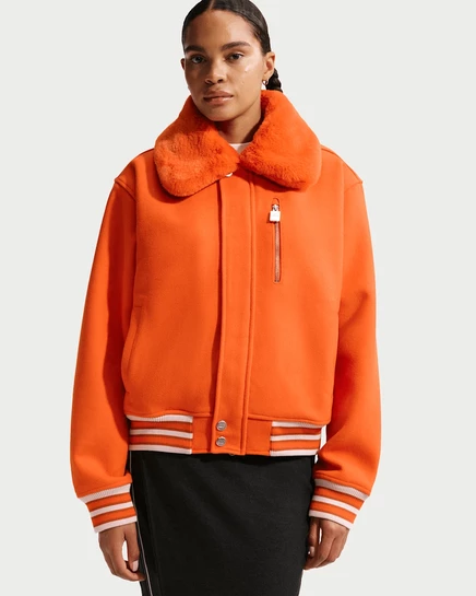 Унисекс куртка Nike Naomi Osaka Varsity, оранжево-бежeвая