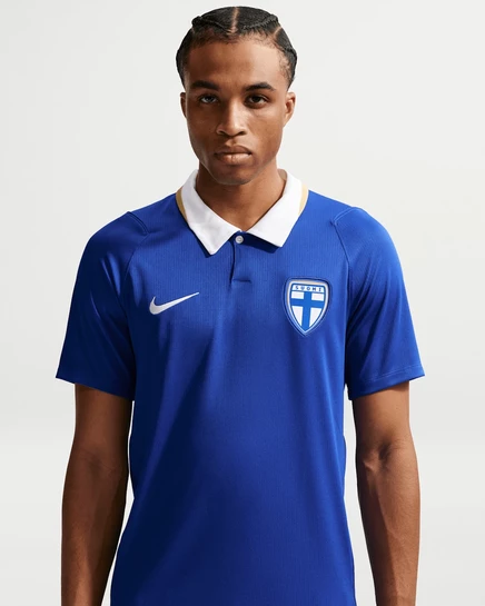 Мужское джерси Nike Finland 2026 Dri-FIT, синее/белое