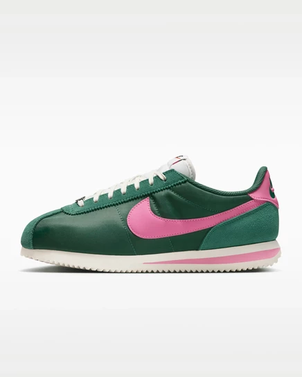 Женские кроссовки Nike Cortez, зеленые/кремовые/персиково‑розовые