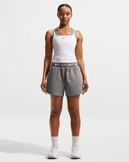 Женские шорты Nike Attack Dri-FIT 4″, серо-белые