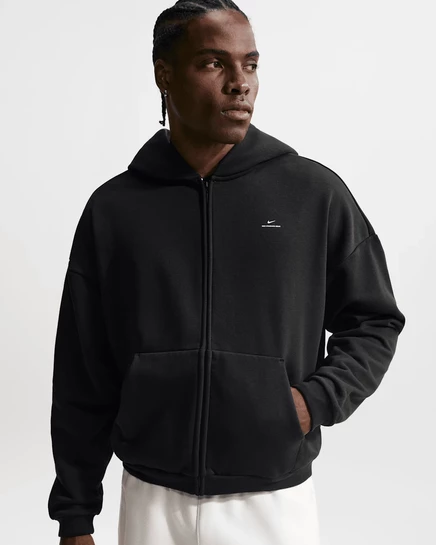 Мужское худи на молнии Nike Standard Issue Therma-FIT, чёрное/кремовое