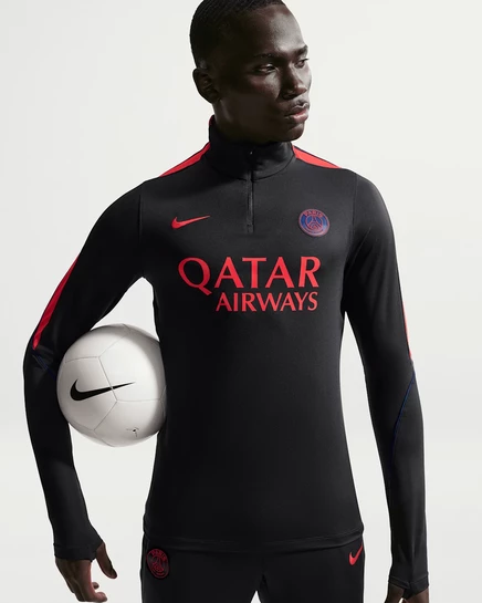 Мужской футбольный топ Nike ПСЖ Strike Dri-FIT, черный