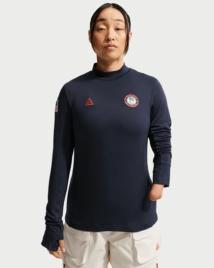 Женская футболка ACG Dri-FIT ADV UV, обсидиан/красная