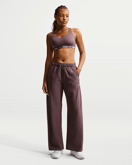 Женские широкие брюки Nike One Dri-FIT, tattoo/белые