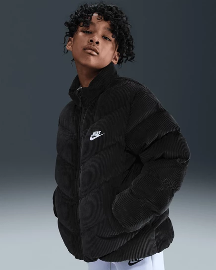 Детский пуховик Nike All Day Play Therma-FIT, черно-белый