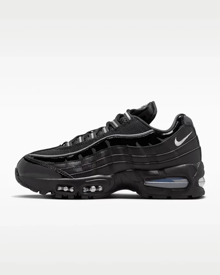 Женские кроссовки Nike Air Max 95 Big Bubble, чёрно-серебристые