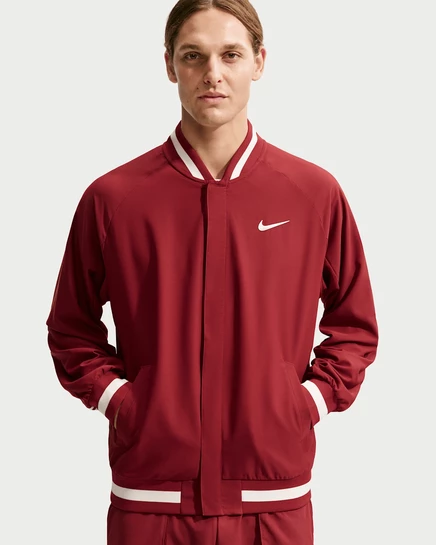 Мужская теннисная куртка NikeCourt Slam, красно-молочная