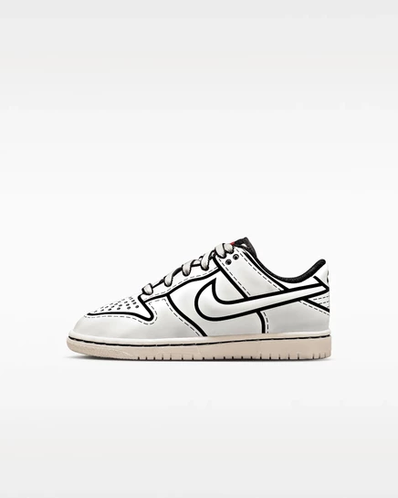 Детские кроссовки Nike Dunk Low x LEGO, бежево-черно-красные