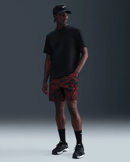 Мужские шорты Nike Form 7″ Dri-FIT без подкладки, красно-черные